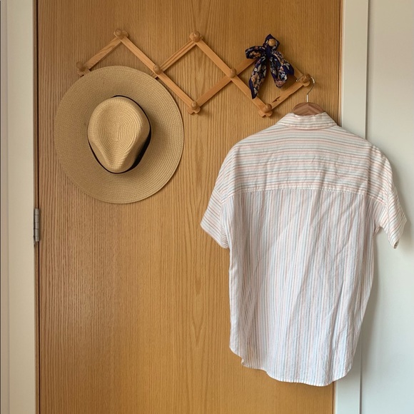 MADEWELL Courier Shirt in Stitched Rainbow Stripe - Picture 4 of 13